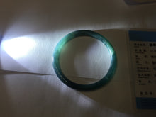 Load image into Gallery viewer, 56.2mm Certified Type A 100% Natura dark blue/green/gray/black Guatemala slim round cut Jadeite bangle PJ106-2076
