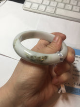 Load image into Gallery viewer, 58.8mm Certified Type A 100% Natural white/ green Jadeite Jade bangle PA3-3512 ($29.99 group)
