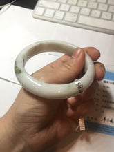 Load image into Gallery viewer, 58.8mm Certified Type A 100% Natural white/ green Jadeite Jade bangle PA3-3512 ($29.99 group)
