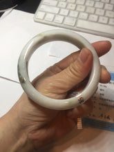Load image into Gallery viewer, 58.8mm Certified Type A 100% Natural white/ green Jadeite Jade bangle PA3-3512 ($29.99 group)
