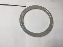 Load image into Gallery viewer, 53.7mm certified 100% Natural icy watery white gray nephrite bangle HN158-9155
