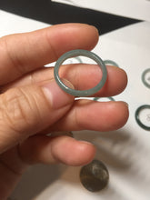 Load image into Gallery viewer, 17.7mm 7 1/2 100% natural type A icy watery green/blue icy watery Guatemala jadeite jade band ring group BP77
