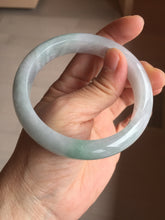 Load image into Gallery viewer, 57.5mm certified 100% natural Type A light green/purple jadeite jade bangle PE9-0311
