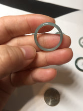Load image into Gallery viewer, 17.7mm 7 1/2 100% natural type A icy watery green/blue icy watery Guatemala jadeite jade band ring group BP77
