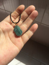 Load image into Gallery viewer, 100% Natural Type A Blue Green Gray Black 3D Pixiu (貔貅) Feng Shui Wealth Attractor Guatemala Jadeite Pendant Group Necklace PH222

