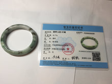 Load image into Gallery viewer, 50.5mm Certified type A 100% Natural sunny green dark green brown with green floating flowers oval Jadeite Jade bangle PD130-6295
