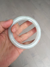 Load image into Gallery viewer, 57.7mm certified 100% natural type A icy watery light green white round cut jadeite jade bangle BS84-(1100)
