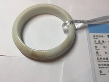 Load image into Gallery viewer, 56.5mm Certified Type A 100% Natural white/ green Jadeite Jade bangle PA4-3501 ($29.99 group)
