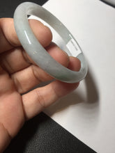 Load image into Gallery viewer, 49mm Type A 100% Natural light green oval Jadeite Jade bangle BM71
