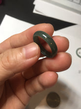 Load image into Gallery viewer, 17.7mm 7 1/2 100% natural type A icy watery green/blue icy watery Guatemala jadeite jade band ring group BP77
