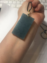 Load image into Gallery viewer, 100% Natural type A green/blue/gray Guatemala jadeite shadow carving little girl safe and sound pendant necklace/worry stone PC121
