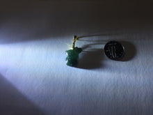 Load image into Gallery viewer, Type A 100% Natural Dark Green Black Guatemala Jadeite Jade Cute Baby Bear with Heart Balloon Pendant BH118

