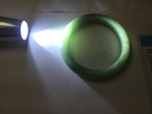 Load image into Gallery viewer, 57.5mm Certified Type A 100% Natural Oily Dark Green Gray Black(油青) Jadeite Jade Bangle PE106-7160

