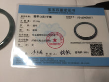 Load image into Gallery viewer, 55.7mm Type A 100% Natural dark green/blue/gray/black Guatemala slim round cut Jadeite bangle PJ107-5617
