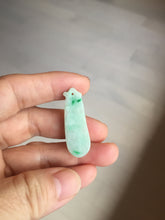 Load image into Gallery viewer, Type A 100% Natural sunny green white Three Peas in a Pod(连中三元) Four Seasons Fortune Beans(四季发财豆) jadeite PD1
