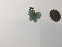 Load image into Gallery viewer, Type A 100% Natural icy watery light Green blue Guatemala Jadeite Jade butterfly Pendant BH119
