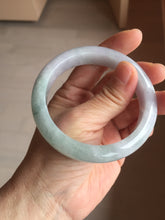 Load image into Gallery viewer, 56.3mm certified 100% natural Type A icy light green/purple jadeite jade bangle PE7-0299
