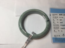 Load image into Gallery viewer, 56.3mm Certified Type A 100% Natural dark green/gray/black Jadeite Jade bangle PA6-3474 ($29.99 group)
