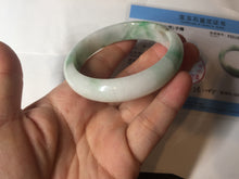 Load image into Gallery viewer, 54mm 100% natural certified sunny green/white (白底青) jadeite jade bangle BL36-5240
