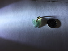 Load image into Gallery viewer, Type A 100% Natural icy watery light Green blue Guatemala Jadeite Jade butterfly Pendant BH119
