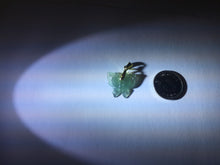 Load image into Gallery viewer, Type A 100% Natural icy watery light Green blue Guatemala Jadeite Jade butterfly Pendant BH119

