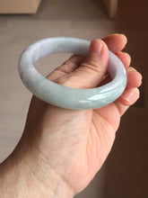Load image into Gallery viewer, 56.3mm certified 100% natural Type A icy light green/purple jadeite jade bangle PE7-0299
