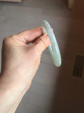 Load image into Gallery viewer, 54.2mm Certified Type A 100% Natural light green/purple/gray round cut Jadeite bangle J146-3897
