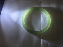 Load image into Gallery viewer, 51mm Certified 100% Natural icy white light yellow green gray slim round cut nephrite jade bangle HN160-8259
