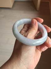 Load image into Gallery viewer, 56.4mm certified 100% natural Type A icy light green/purple jadeite jade bangle PE6-0298
