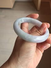Load image into Gallery viewer, 56.4mm certified 100% natural Type A icy light green/purple jadeite jade bangle PE6-0298
