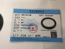 Load image into Gallery viewer, 58.6mm Certified type A 100% Natural dark green black MoCui(墨翠) round cut Jadeite bangle PC150-0687
