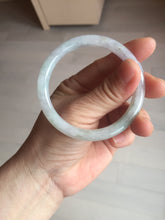 Load image into Gallery viewer, 53.5mm certified 100% natural icy watery light green purple slim round cut jadeite jade bangle PB73-1269
