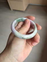 Load image into Gallery viewer, 52mm certified natural 100% natural Type A dark green sunny green brown purple oval jadeite jade bangle PB235-1093
