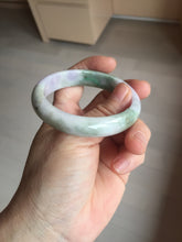 Load image into Gallery viewer, 52mm certified natural 100% natural Type A dark green sunny green brown purple oval jadeite jade bangle PB235-1093
