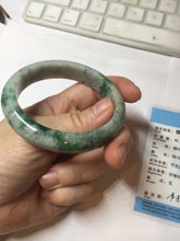 Load image into Gallery viewer, 50.4mm Certified 100% natural Type A sunny green dark green/gray/black oval jadeite jade bangle PD133-6294
