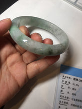 Load image into Gallery viewer, 61.5 mm certified type A 100% Natural oily light green/white/purple chubby Jadeite Jade bangle BM17-2786
