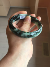 Load image into Gallery viewer, 62.2mm Certified Type A 100% Natural sunny green/dark greenJadeite bangle Call of the Distant Mountains(远山的呼唤) PH72-0606
