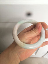 Load image into Gallery viewer, 57.9mm certified 100% natural type A light sunny green/purple/yellow chubby round cut jadeite jade bangle BF33-9221
