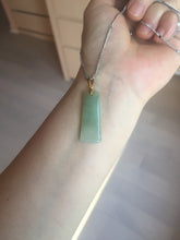 Load image into Gallery viewer, 100% Natural type A icy watery light green Jadeite Jade bamboo pendant PC124-1
