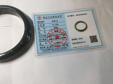Load image into Gallery viewer, 60.4mm 100% Natural Dark Green Black Meteorite Night Sky Golden Blossom Fireworks Nephrite Bangle HN162-5905
