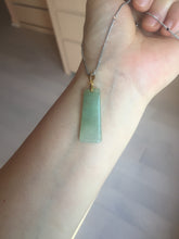Load image into Gallery viewer, 100% Natural type A icy watery light green Jadeite Jade bamboo pendant PC124-1
