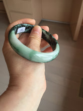 Load image into Gallery viewer, 62.2mm Certified Type A 100% Natural sunny green/dark greenJadeite bangle Call of the Distant Mountains(远山的呼唤) PH72-0606
