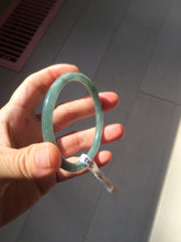 Load image into Gallery viewer, 55.5mm Type A 100% Natural dark green/blue/gray/black Guatemala slim round cut Jadeite bangle PJ102
