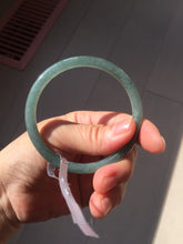 Load image into Gallery viewer, 55.5mm Type A 100% Natural dark green/blue/gray/black Guatemala slim round cut Jadeite bangle PJ102
