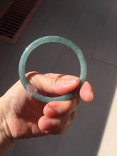 Load image into Gallery viewer, 55.5mm Type A 100% Natural dark green/blue/gray/black Guatemala slim round cut Jadeite bangle PJ102
