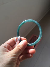 Load image into Gallery viewer, 56.2mm Certified Type A 100% Natura dark blue/green/gray/black Guatemala slim round cut Jadeite bangle PJ106-2076
