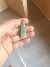 Load image into Gallery viewer, 100% Natural type A icy watery light green Jadeite Jade bamboo pendant PC124-1
