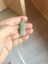 Load image into Gallery viewer, 100% Natural type A icy watery light green Jadeite Jade bamboo pendant PC124-1
