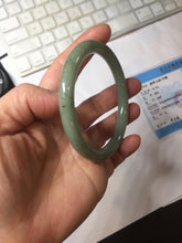 Load image into Gallery viewer, 58.8mm Certified Type A 100% Natural Oily Dark Green Gray Black(油青) round cut Jadeite Jade Bangle PE108-7124
