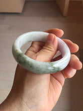 Load image into Gallery viewer, 55mm certified 100% natural Type A sunny green light purple jadeite bangle PA186-4759

